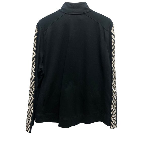 Lauren Ralph Lauren Active Black Full Zip Embroidered Sleeve Track Jacket - Picture 6 of 7